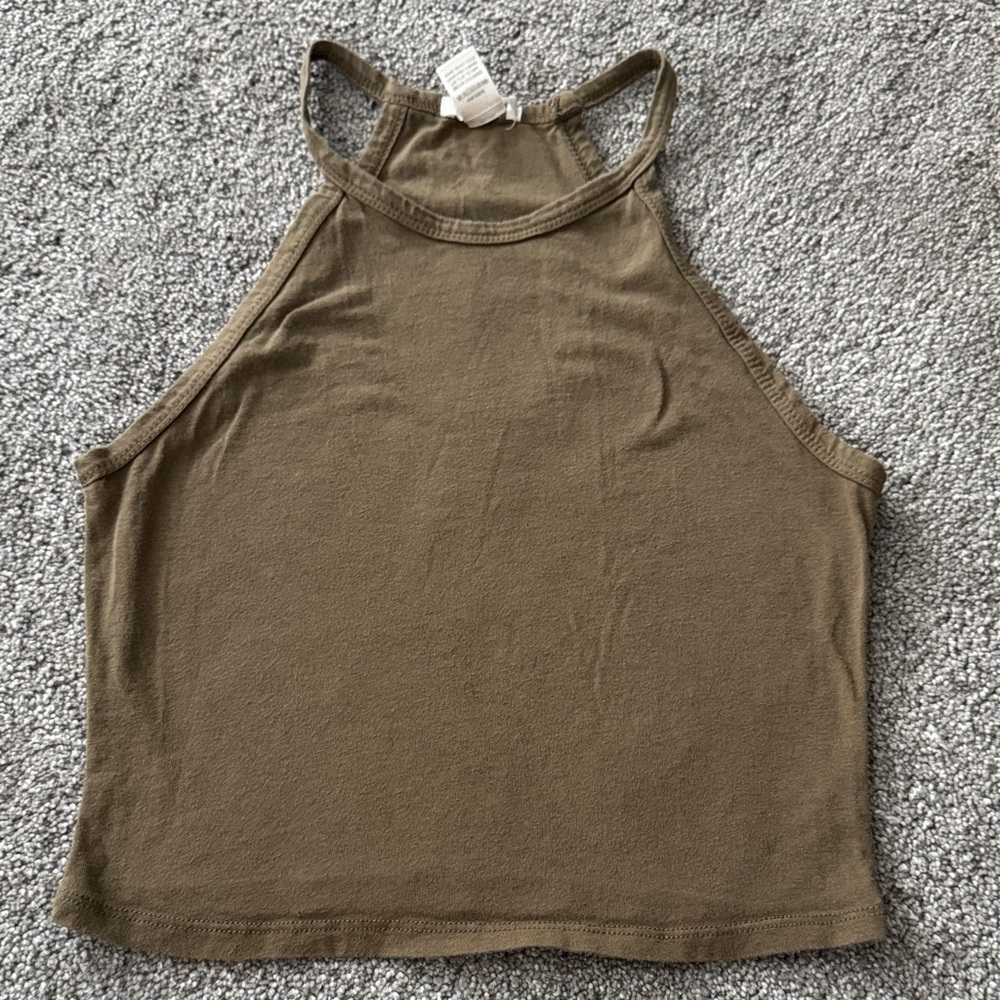 Bozzolo Khaki Women's Crop Top